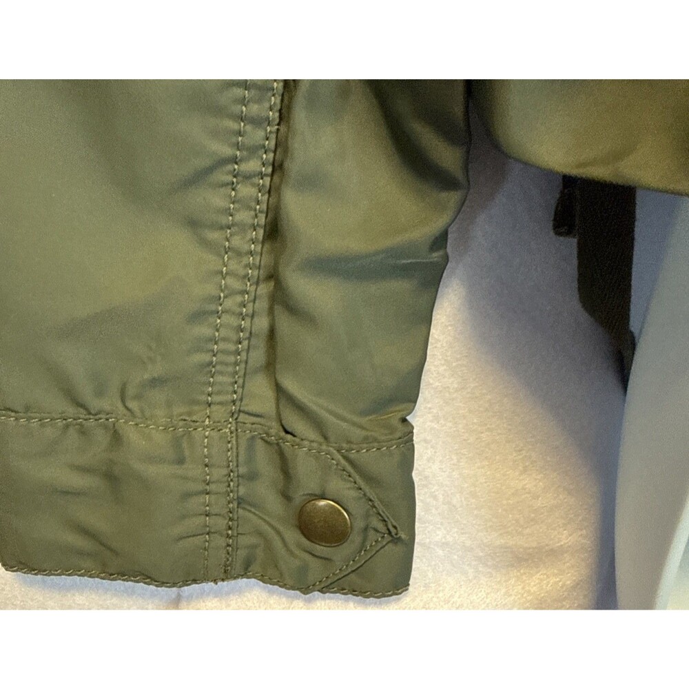 Lucky Brand Olive Military Utility Jacket S Small 7WP3001 Nylon Trim Drawstring - Picture 9 of 16